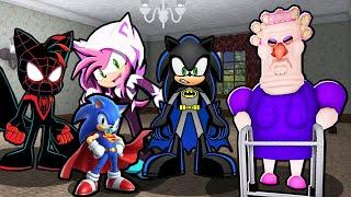 SUPERHERO SONIC FAMILY ESCAPE GRUMPY GRAN IN ROBLOX