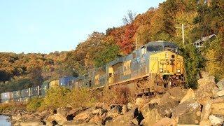 HD: Fall Folliage on CSX's River Line! 10-26-13.