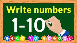 How to Write Numbers 1-10 | write numbers 1-10 | How to Write Numbers 1234 | Kids Learning Numbers