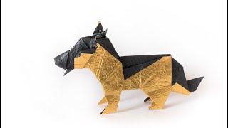 Origami German Shepherd by Oriol Esteve
