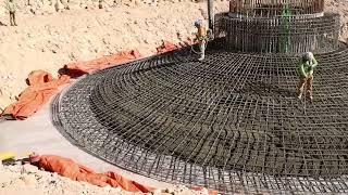 Massive Wind Generator Base Pour | Perkins Cinders Concrete Crew in Action 