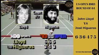 US Open 1983 R64 - John Lloyd Vs José Higueras
