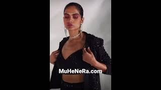 Way to Style your Black padded safe blouse / crop top.To buy this blouse go to muhenera.com #blouse
