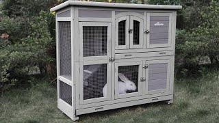 Aivituvin 2 Story Rabbit Hutch With Wheel AIR06 C