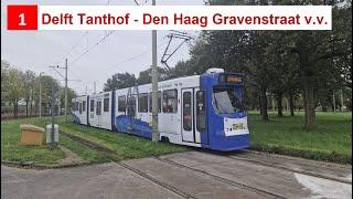  Tram 1 | Delft Tanthof - Den Haag Gravenstraat v.v. | HTM GTL8 3111 Ikea tram | 2024