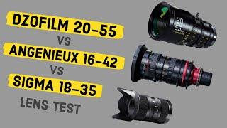 DZOFilm Pictor 20-55mm Lens VS Angenieux Optimo DP 16-42mm VS Sigma 18-35mm: DZO Film Lenses Review