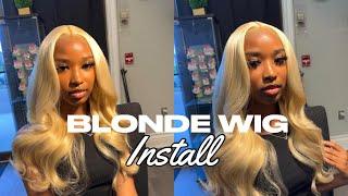 PERFECT BLACK GIRL BLONDE | PRE PLUCKED 613 FRONTAL WIG INSTALL Ft. Yolissa Hair || DylanAmiliya