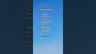 Acting Challenge 