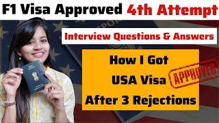 US Visa Interview Experience | Approved After 3 REJECTIONS | F-1 Visa | Hindi | MS in USA 