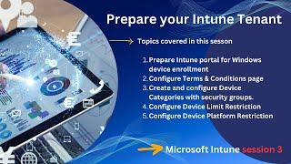 Prepare Intune Company Portal, Create device categories, Device limit & device platform restrictions