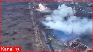 Tank battle: Ukrainian tank destroyed from a close range a Russian tank seeking to flee