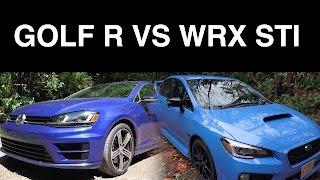 2016 VW Golf R vs 2016 Subaru WRX STI