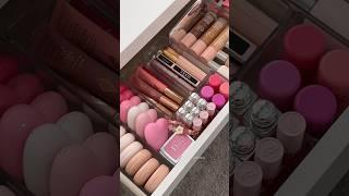 organize my makeup drawer with me #makeup #makeuporganization #makeupshorts #asmrmakeup #preppy