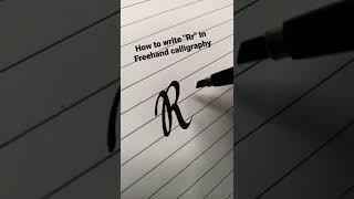 How to Letter Rr in Freehand Calligraphy writing #shorts #sureshsuryawanshi #calligraphy #cursive