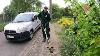 Kustorez. Mowing moderately Overgrown Lawn