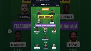SCK vs SCL Dream11 Prediction | SCL vs SCK Dream11 Team | Trinidad T20 Dream11 Team Today #shorts