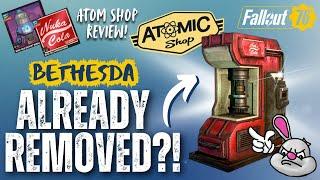 Bethesda REMOVES Bottle Cap Press after just 4 hours! In Game ATOM SHOP REVIEW CAMP Builder Reaction