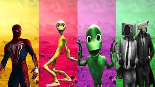 DAME TU COSITA VS SKIBIDI TOILET VS HULK VS GREEN ALIEN MAGIC DANCE VIDEO 2024