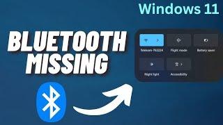 How to Fix Bluetooth Icon Missing from Windows 11? (2024)