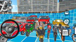 Franklin All Bikes Cars Building On His Washing- Indian Theft Auto Simulator 2025 - Android Gameplay