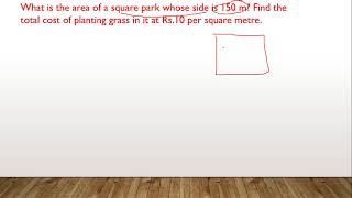 Story sum on area of square