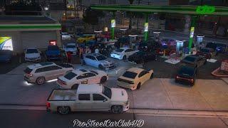 (PC) GTA FiveM: Gas Station Takeover & Block Party Blasting Music!| Mopars/Box Chevys & More!!