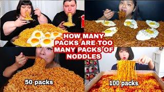 HOW MANY PACKS OF NOODLES A MUKBANGER CAN EAT?