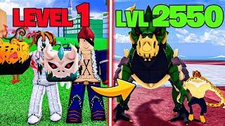 Noob To MAX LEVEL As X-DRAKE & Rob Lucci in Blox Fruits [FULL MOVIE]