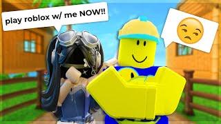 I FORCED MY BROTHER TO PLAY ROBLOX WITH ME!  (FUNNY MOMENTS)