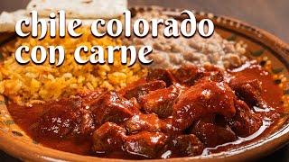 CHILE COLORADO CON CARNE: Delicious Recipe Made from New Mexico Red Chile Pods