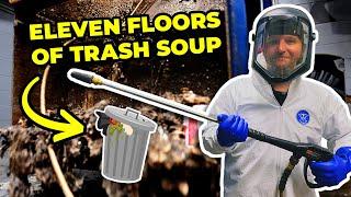 Cleaning a DISGUSTING Garbage Chute | Around Town