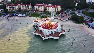 [4K] Penang famous Floating Mosque(Masjid Terapung) at Tanjung Bungah, Penang.