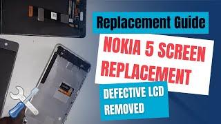 NOKIA5 NEW SCREEN REPLACEMENT !!! DEFECTIVE LCD REMOVED ! CHANGEMENT D'UN ECRAN DEFECTUEUX DE NOKIA5