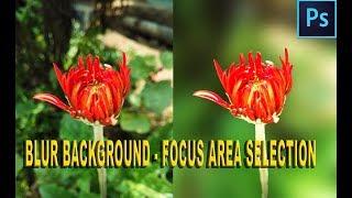 How to blur background using focus area selection in photoshop