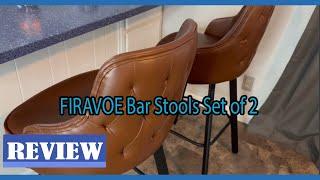 FIRAVOE Bar Stools Set of 2 Review - Mid Century Modern Barstools