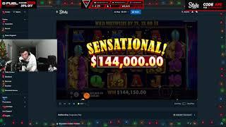 Trainwreckstv wins over 140k on Buffalo King slot