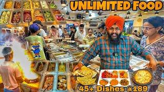 45+ Dishes Wala UNLIMTED FOOD BUFFET At Rs.189/-Only | Unlimited Pizza | Street Food India