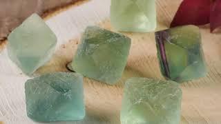 Green Fluorite Octahedrons