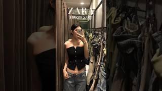 180cm 57kg 여자의 자라 걸려있는대로 입어보기 #zara #청청패션 #자라 #자라하울 #자라신상 #입어보기 #키큰녀코디