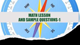 MATH LESSON AND SAMPLE QUESTIONS - 1