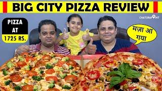  1725 Rs. BIG City Pizza Review ! Thin Crust Pizza in Delhi NCR ! Cheesy Pizza ! Indian Food Vlogs