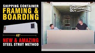 40' Container Modification | Steel Stud Framing | Drywall | Plywood Walls | Steel Flooring | Windows