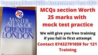 Topographical Skills Assessment Test  2022 | MCQs sections worth 25 marks with mock test practice