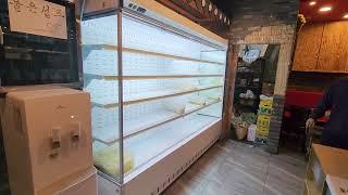 성남시 중원구 둔촌대로 마라탕집 식당 쇼케이스 8자 오픈쇼케이스 폭2500 신규주문제작 냉동기 3마력 시공 설치 냉동창고 냉장창고 24시출장수리AS 010-3729-9608