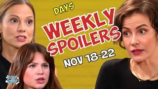 Days of our Lives Weekly Spoilers Nov 18-22: Ava Snaps, Joy Confesses & Sarah Stands #daysofourlives