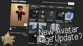 Adam Reviews: New ROBLOX Avatar Page Update