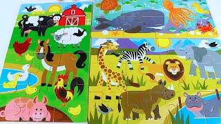 Best Learn Shapes, Numbers, Counting 1 to 10 with Animal Puzzles