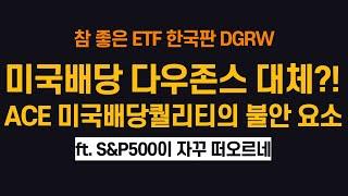 미국배당 다우존스 대체할 수 있을까? ACE 미국배당퀄리티의 최대 경쟁자는?! (ft. S&P500)
