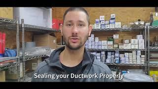 Sealing your duck work 101 HVAC leaky Ductwork seal leak #sealant #ductwork
