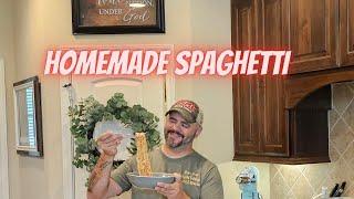 How I Make Handmade Spaghetti & My Sauce Recipe || DHBG